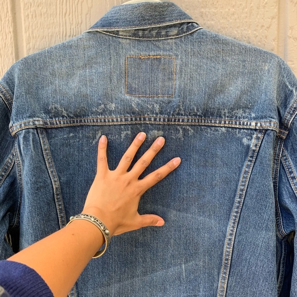 Levi’s classic vintage oversized cotton acid washed denim blue jean jacket - Picture 8 of 15